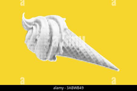Stylized Soft-Serve Ice Cream Cone Illustration Stock Vector