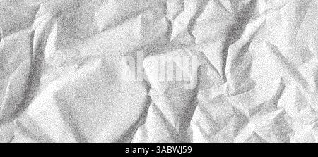 Wrinkled noise background with distressed paper texture. Vector design featuring dust, grain, and rough scratches for a retro, gritty effect. Black Stock Vector