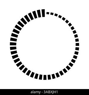 Dynamic Circular Progress Bar circular loading indicator with geometric segments Stock Vector