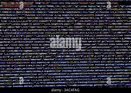 Programming code abstract screen of software developer. Computer script Stock Photo