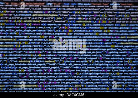 Programming code abstract screen of software developer. Computer script Stock Photo