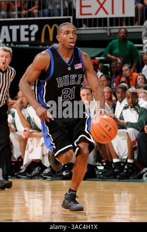 CORAL GABLES, FL - FEBRUARY 21: Miami infielder Jailen Watkins (41 ...