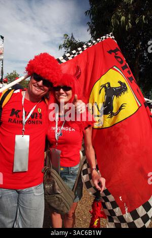 Kimi Raikkonen (FIN) Ferrari fans. Italian Grand Prix, Sunday 4th