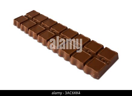 Chocolate bar with almond isolated on white background Stock Photo