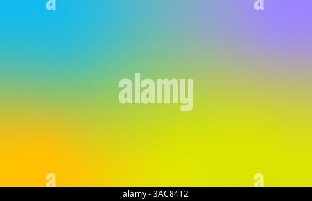 A smooth abstract gradient blending blue, yellow, and purple hues, creating a soft and modern background for digital design and branding. . Stock Photo