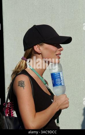 Cora Schumacher, wife of Williams driver Ralf Schumacher of Germany, at