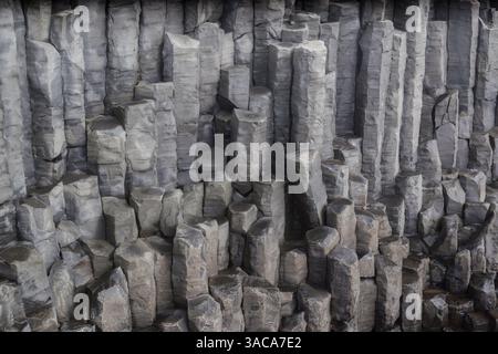 Close-up of basalt column in Iceland Stock Photo