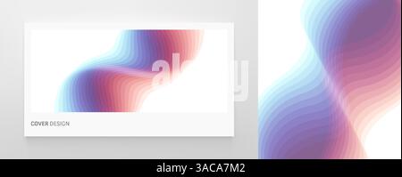 Abstract wavy background with dynamic effect. Modern screen design for mobile app and web. 3d vector illustration for brochure, banner, flyer or prese Stock Vector