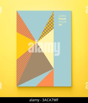 Backgrounds with abstract geometric pattern. Cover design template. Vector illustration. Can be used for advertising, marketing or presentation. Stock Vector
