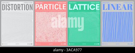 Irregular lines pattern. Wallpaper with stripes similar to threads. Irregular vertical lines. Background of dots randomly moving on backdrop. Cover de Stock Vector