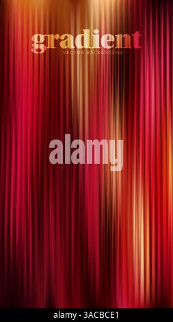Ripple glass distortion background. Abstract fractal effect ribbed glass texture with vibrant gradients smooth fluted vertical lines. Reeded Bold dyna Stock Vector