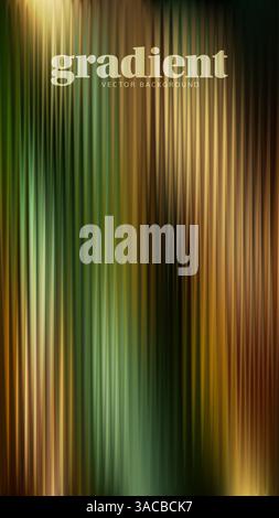 Ripple glass distortion background. Abstract fractal effect ribbed glass texture with vibrant gradients smooth fluted vertical lines. Reeded Bold dyna Stock Vector