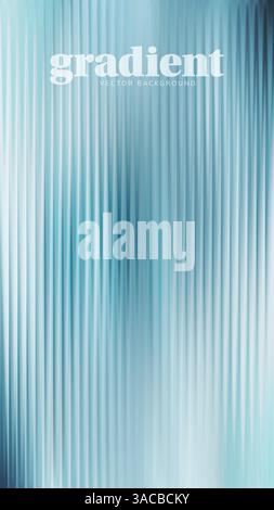 Ripple glass distortion background. Abstract fractal effect ribbed glass texture with vibrant gradients smooth fluted vertical lines. Reeded Bold dyna Stock Vector