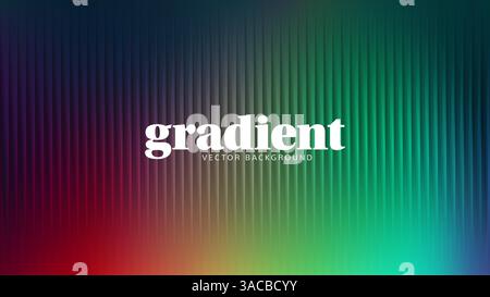 Ripple glass distortion background. Abstract fractal effect ribbed glass texture with vibrant gradients smooth fluted vertical lines. Reeded Bold dyna Stock Vector
