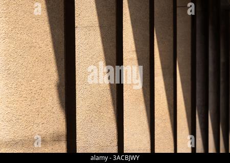 Abstract shadows on textured wall pattern Stock Photo
