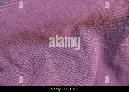 Folded Pink Denim Shirt Fabric Texture Close Up Background Stock Photo