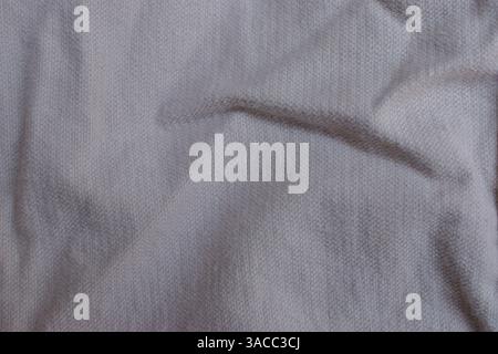 Folded Off White Denim Shirt Fabric Texture Close Up Background Stock Photo