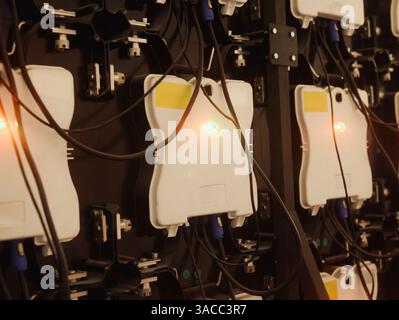 HighTech Communication Equipment Utilized in a Comprehensive Modern Setup for Connectivity Stock Photo