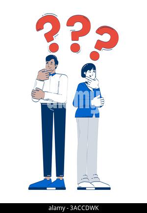 Looking for business solution doodle illustration concept Stock Vector
