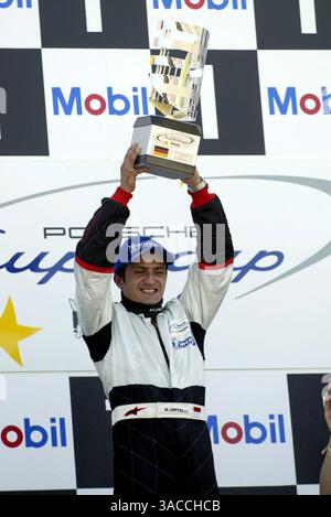 Race winner Stephane Ortelli (MON) Team Kadach .Porsche Supercup Rd 2 ...