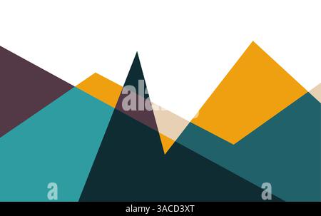 Abstract Geometric Mountain Background Stock Vector