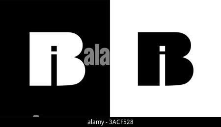 Initial Letters BI, IB abstract company Logo Design vector Stock Vector