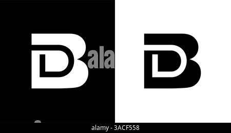 Initial Letters BD, DB abstract company Logo Design vector Stock Vector