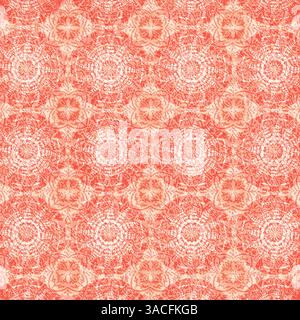 Abstract Background with Circle Mandalas Pattern in Orange Colors Stock Photo