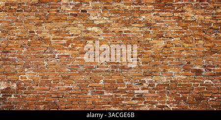 old clinker brick masonry, stone wall background Stock Photo