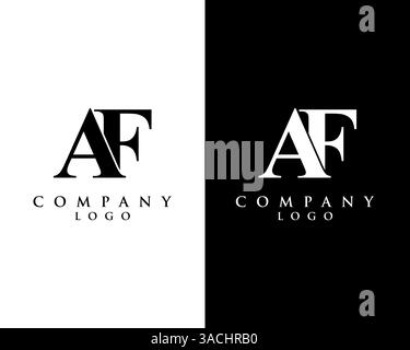 af, fa modern initial logo design vector, with white and black color that can be used for any creative business. Stock Vector