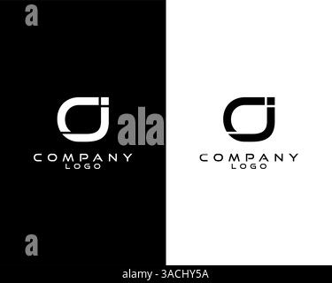 CH, HC modern logo design with white and black color that can be used for business company. Stock Vector