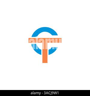 CT, TC Letter logo design template vector Stock Vector