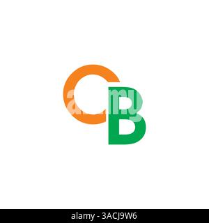CB, BC Letter logo design template vector Stock Vector