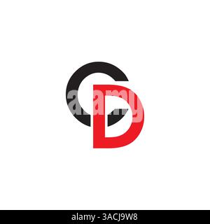 CD, DC Letter logo design template vector Stock Vector