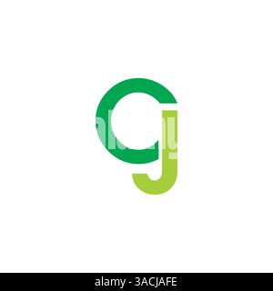 CJ, JC Letter logo design template vector Stock Vector