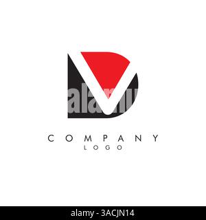 Letters dv, vd Company logo design icon vector Stock Vector