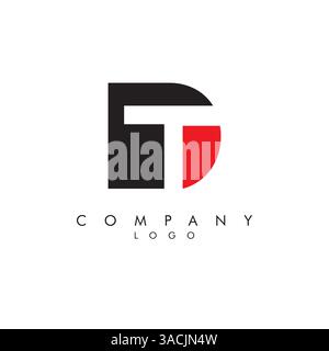 Letters dt, td Company logo design icon vector Stock Vector