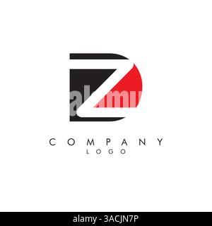 Letters dz, zd Company logo design icon vector Stock Vector