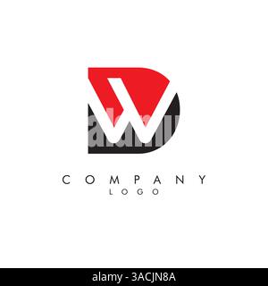 Letters dw, wd Company logo design icon vector Stock Vector