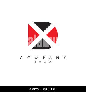 Letters dx, xd Company logo design icon vector Stock Vector