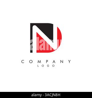 Letters dn, nd Company logo design icon vector Stock Vector