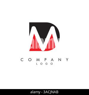 Letters dm, md Company logo design icon vector Stock Vector