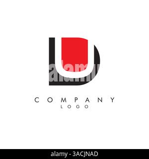 Letters du, ud Company logo design icon vector Stock Vector