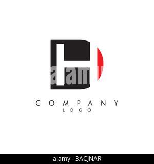 Letters dh, hd Company logo design icon vector Stock Vector