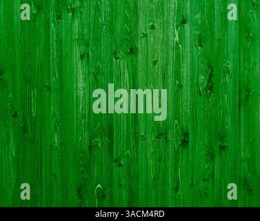 Wooden background with green paint - Old wooden boards as a rustic wooden background Stock Photo