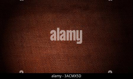 Background coarse dark bran fabric Stock Photo
