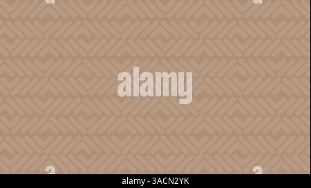 Seamless pattern of light orange or beige diagonal geometric shapes on brownish orange background. Abstract full frame simple background, copy space. Stock Photo
