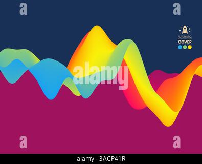 Colorful abstract background. Dynamic effect. Futuristic technology style. Motion vector illustration. Stock Vector