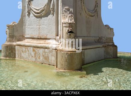 Fountain detail seen in Aix-en-Provence, a city and commune in the Provence region of southern France Stock Photo