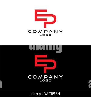 EP, PE letter company logo Template design vector Stock Vector